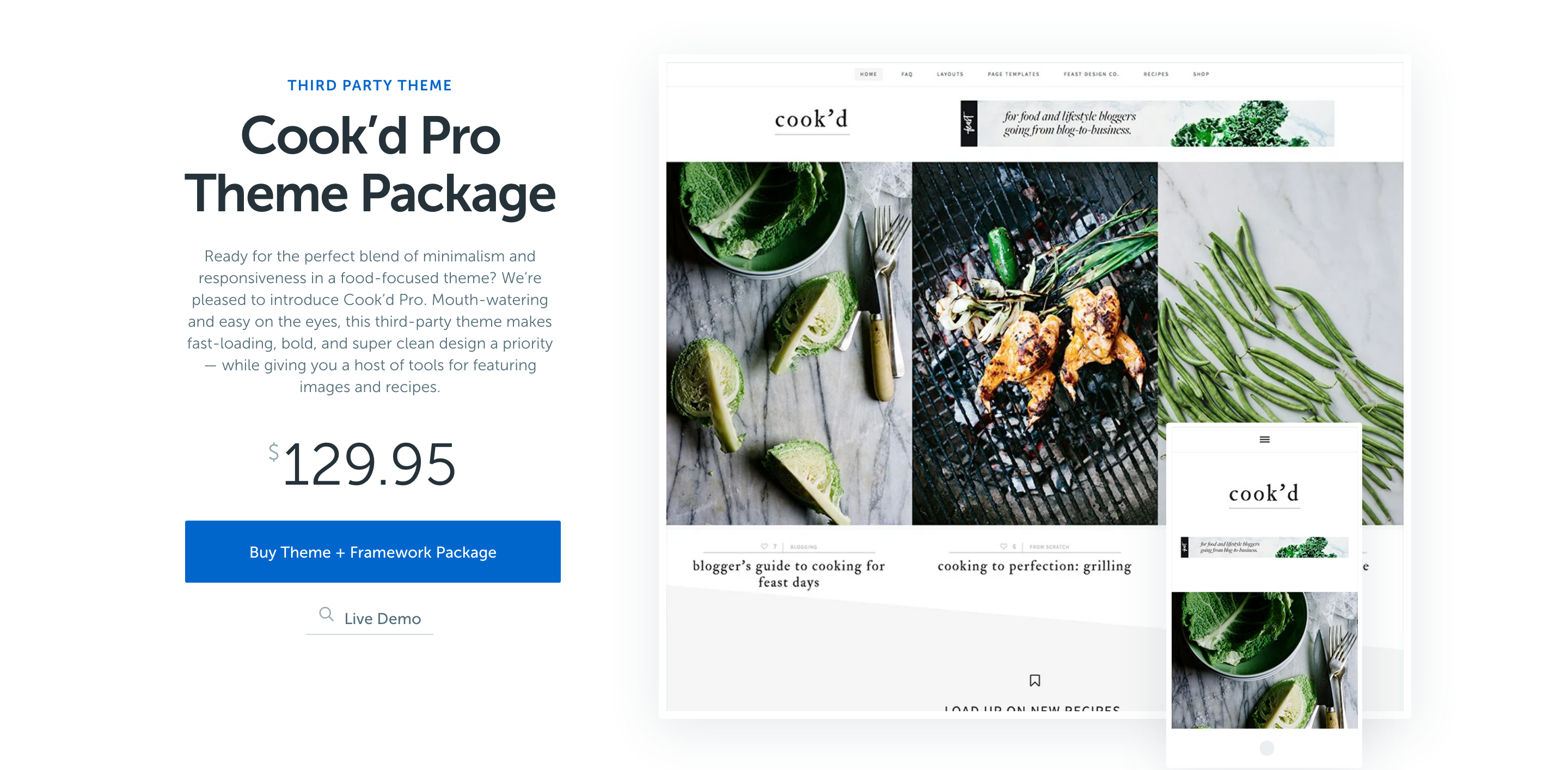 Cook’d Pro Theme by Feast Design Co.