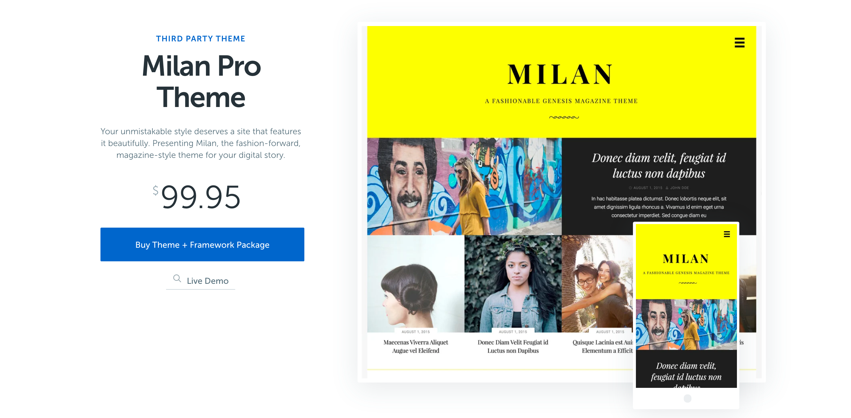 Milan Pro Theme by Themetry