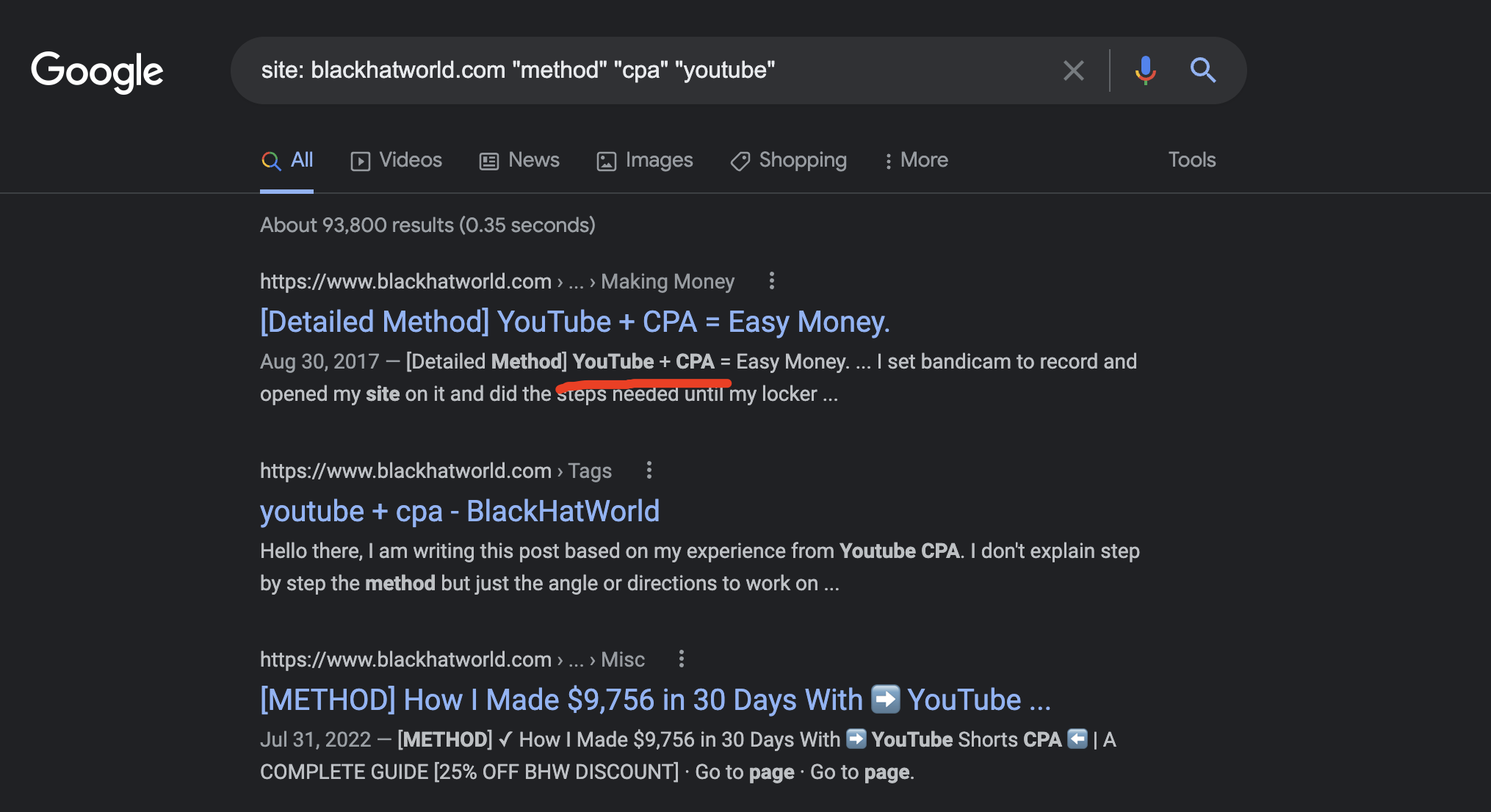 blackhatworld.com method cpa youtube