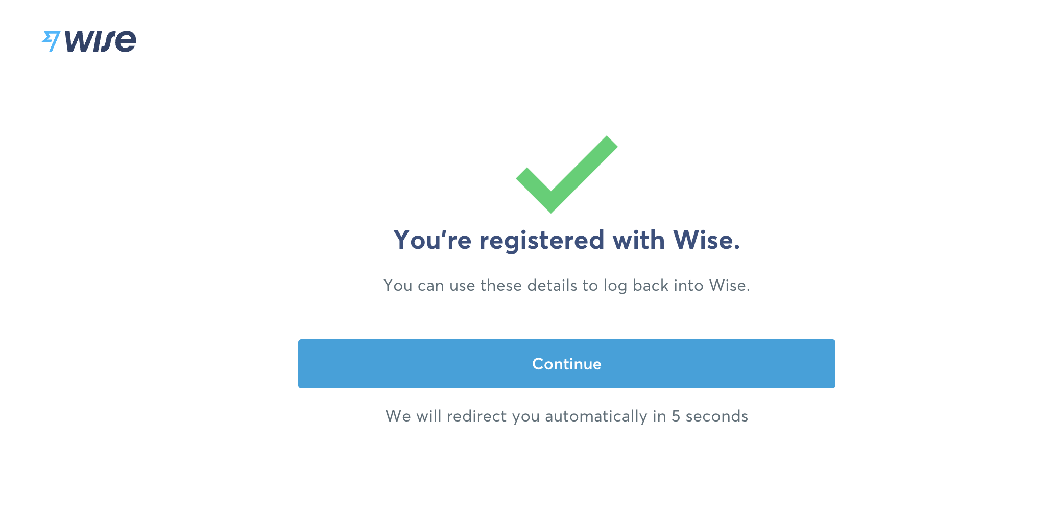 Wise 账号注册 - 完成 Wise 注册